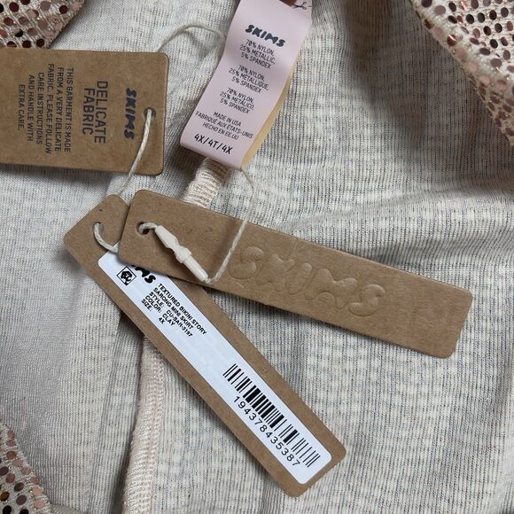 Skims Swim Size 4X Textured Bikini Story Sarong Mini Skirt Clay CU-SAR-3197 NEW - Picture 4 of 7